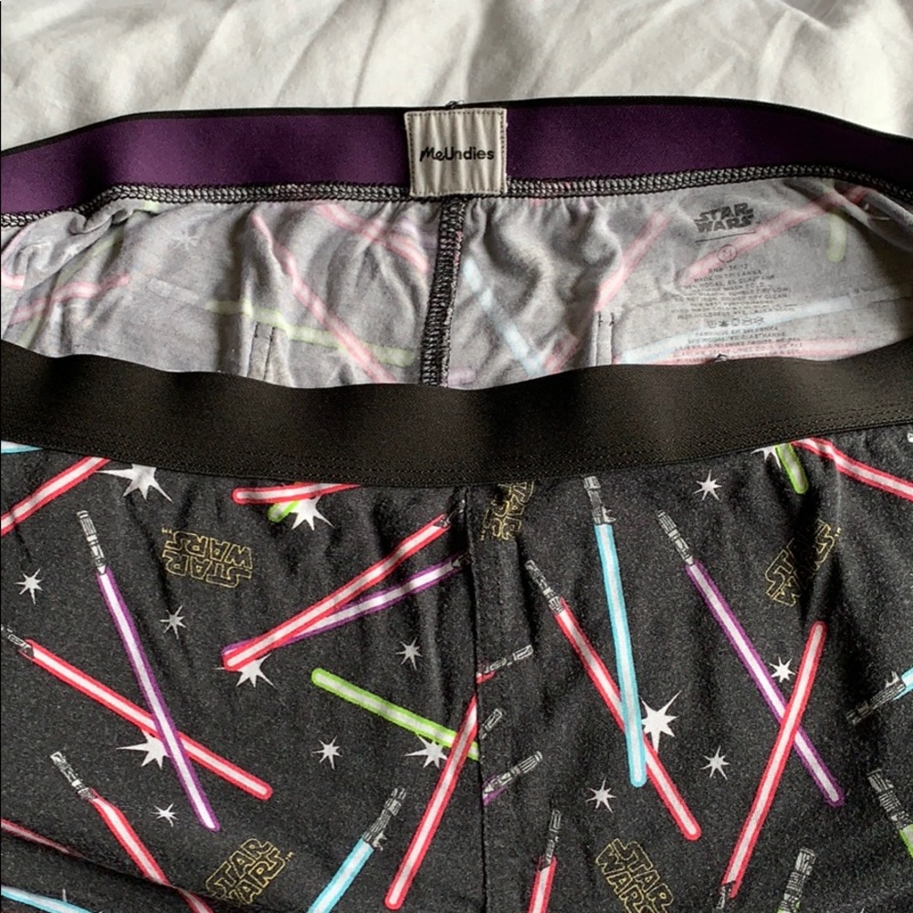 MeUndies Star Wars light saber pj bottoms size M